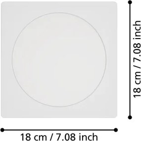 Eglo 901401 - Faretto da incasso FUEVA LED/10,5W/230V 16,6x16,6 cm bianco
