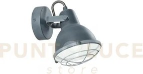 Applique a parete cuba grigia e bianco 1 luce attacco e14 13x15x18,...