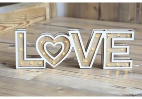 Globo 29976 - Lampada da tavolo LED LOVE 24xLED/0,06W/3xAA pioppo