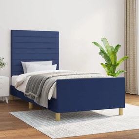 Giroletto Senza Materasso Blu 80x200 Cm İn Tessuto /