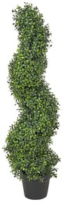 Pianta artificiale in vaso 98 cm  BUXUS SPIRAL TREE Beliani