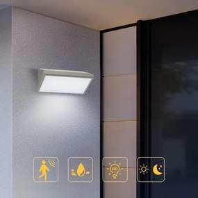 Brilagi-Applique da esterno con sensore TRIANGLE LED/20W/230V grigio IP65