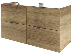 Mobile da bagno sospeso sotto lavabo L 120 x H 64 x P 48 cm lucido, 4 cassetti SENSEA Neo