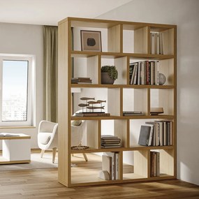 Libreria color legno effetto rovere 150x198 cm Berlin - TemaHome