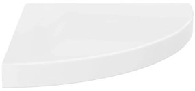 323909  floating corner shelves 4 pcs high gloss white 35x35x3,8 cm mdf