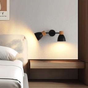 Brilagi - Faretto ODENSE 2xE14/10W/230V legno di hevea/nero