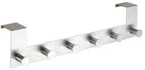 Appendino per porta con 6 ganci in argento Celano - Wenko