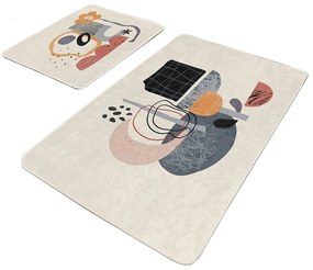 Set di tappetini per il bagno in velluto beige 2 pz 60x100 cm – Mila Home