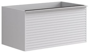 Mobile da bagno sospeso sotto lavabo L 80 x H 40 x P 45.5 cm bianco laccato opaco, 1 cassetto Pixel stripes
