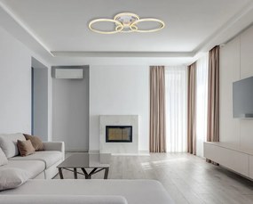 Plafoniera LED Kendy argento IP20 bianco caldo, 1960 lumen GLOBO