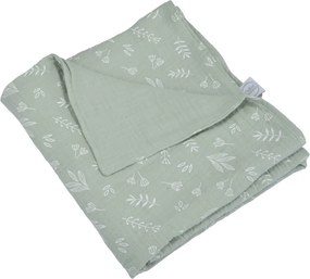 Coperta per neonati in mussola verde 75x75 cm - Bébé Douceur