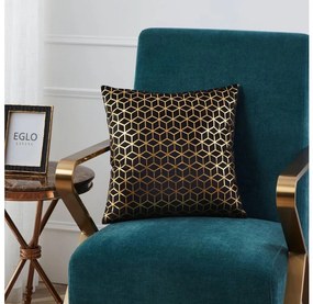Eglo 420078 - Cuscino decorativo SINGU 45x45 cm nero/oro