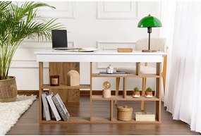 Scrivania angolare con effetto pino 120x130 cm Vesper – Kalune Design