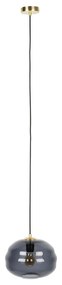 Lampada a sospensione grigia con paralume in vetro 25x25 cm Lauren - White Label