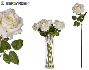 Fiore Decorativo Bianco Carta Plastica (12 Unità)