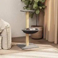 Albero per Gatti con Palo Tiragraffi Sisal Grigio Chiaro 74 cm cod mxl 9842