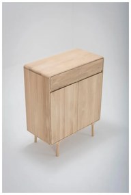 Cassettiera in rovere massiccio Fawn - Gazzda