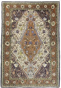 Ghom Tappeto persiano 160 x 110 Beige (Iran) Annodato A Mano