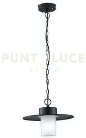 Sospensione york nera 1 luce attacco e27 ip44 30x80cm