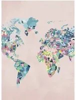 Coordonne Carta da parati panoramica Diversity Map - Peach