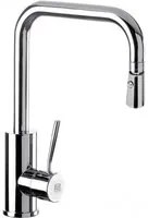 Rubinetto laterale per lavello con bocca a u girevole e doccetta dual jet serie minimal cod 76044