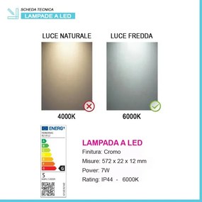 Specchio bagno rotondo con luce a led integrata da 80cm