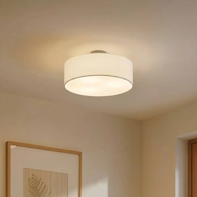 Plafoniera soffitto Sebatin Lindby, dimmerabile, Bianco / Opale, Camera da letto, Tessuto / Stoffa / Seta, Moderno, Plafoniera
