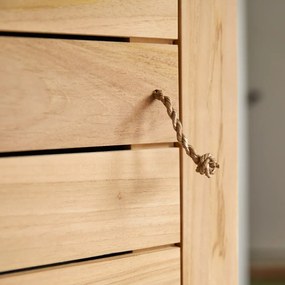 Tikamoon - Colonna singola per bambini in legno di teak 180 Minimalys