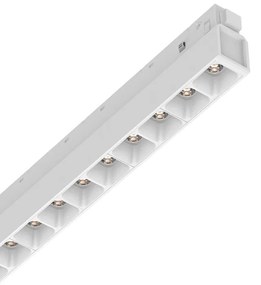 Supporto Lineare Binario On-Off Ego Alluminio Bianco Led 13W 3000K Luce Calda