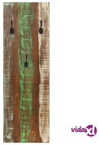 vidaXL Appendiabiti a Parete 2pz 36x3x110cm Legno Massello di Recupero