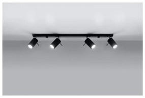 Apparecchio da soffitto nero 4L Etna - Sollux