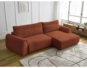 Divano angolare arancione Aden – Bobochic Paris