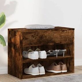Scarpiera Rovere Fumo 60x30x45 Cm İn Legno Multistrato /
