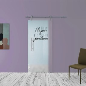 Porta scorrevole Sogno in alluminio multicolore, L 88 x H 215 cm, con binario Ermes Destra