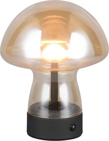 Lampada da tavolo LED color ambra con paralume in vetro (altezza totale 18 cm) Dooley – Trio