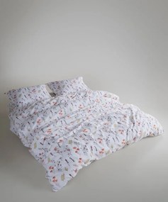 Set copripiumino e federa bianco in cotone renforcé per letto singolo 140x200 cm Floral Dance Autumn – Mila Home Luxury