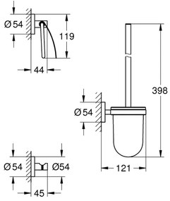 GROHE 41204000 - Kit di accessori QUICKFIX START, cromo lucido