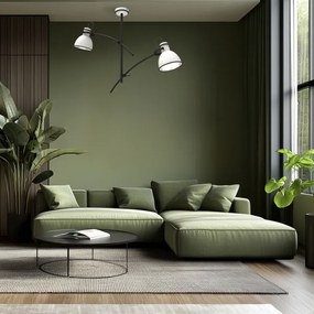 Lampadario a stelo ZUMBA 2xE27/60W/230V bianco/nero