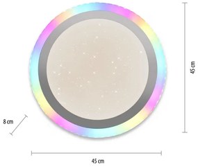Leuchten Direkt 15411-21- LED RGB Plafoniera dimmerabile CYBA LED/26W/230V