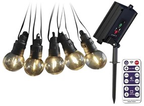 Catena LED solare 10xLED/0,5/4,5V 12 m 3000K IP44 + +TC