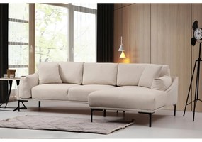 Divano angolare beige chiaro, angolo destro Leo - Artie