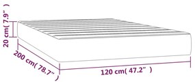 Materasso a Molle Insacchettate Grigio Tortora 120x200x20 cm