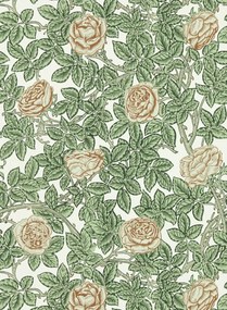 Morris & Co Tapete Rambling Rose - Leafy Arbour/ Pearwood
