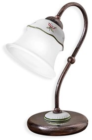 Lumetto Classico Ferrara Metallo E Ceramica Nero Sfumato Rame 1 Luce E14