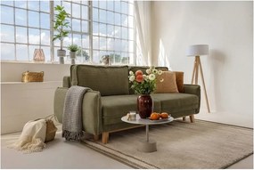 Divano letto in velluto a coste verde 218 cm Tori - Bonami Selection