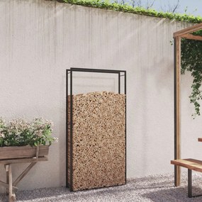 Portalegna Nero Opaco 110x28x214 Cm İn Acciaio /
