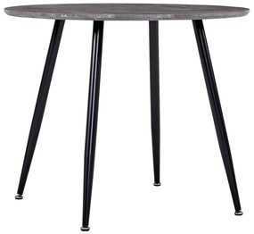 Tavolo Da Pranzo Cemento E Nero 90x73,5 Cm İn Mdf /