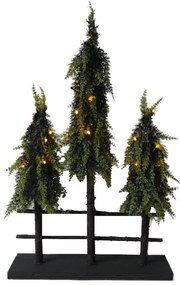 Albero di Natale artificiale Luci verde con illuminazione H 60 cm x Ø 35 cm