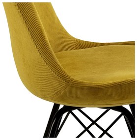 Sedia da pranzo gialla Eris - Actona