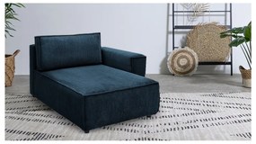 Modulo del divano in velluto a coste blu scuro, angolo destro Nihad modular - Bobochic Paris